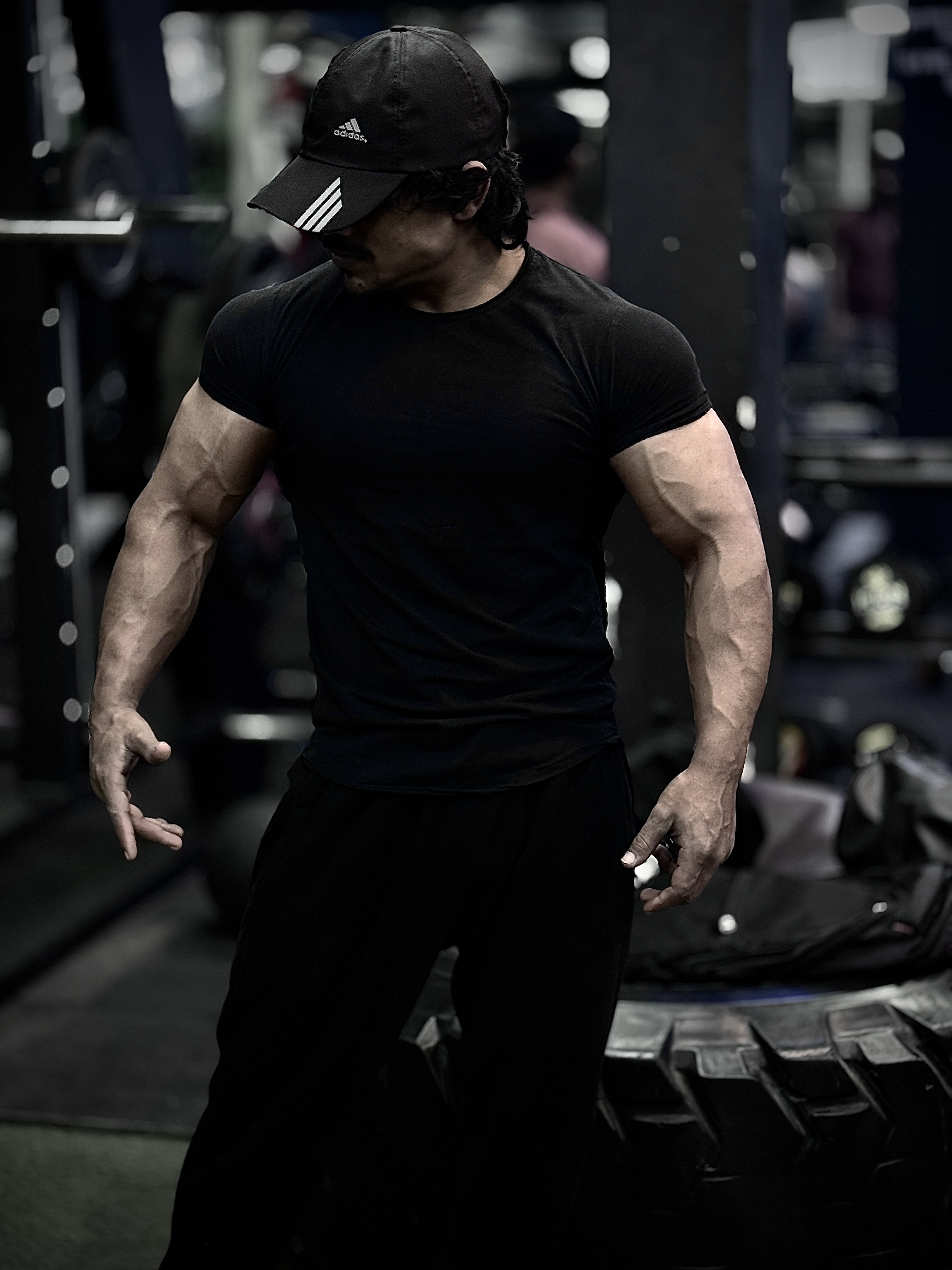 Free weights area for bodybuilding gym in Gaya Bihar